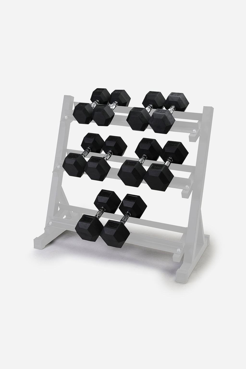 10kg-20kg Northern Rubber Hex Dumbbell Set (2.5kg Increments)