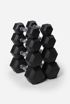 2.5kg-10kg Northern Rubber Hex Dumbbell Set (2.5kg Increments)