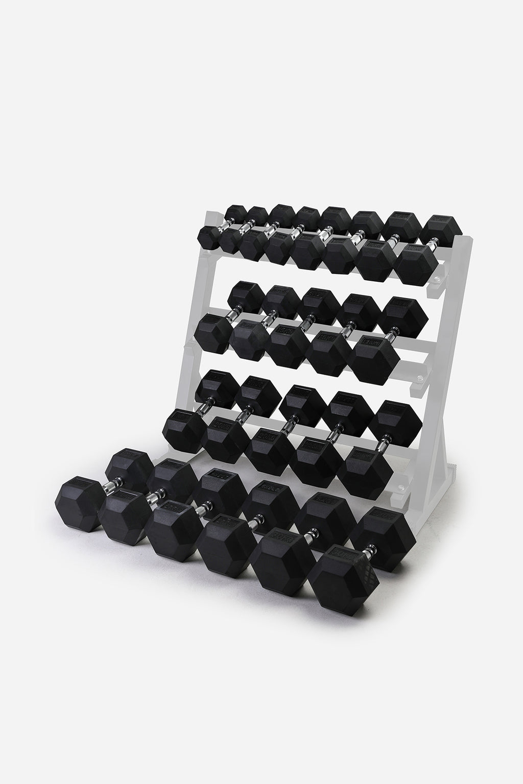 2.5kg-30kg Northern Rubber Hex Dumbbell Set (2.5kg Increments)