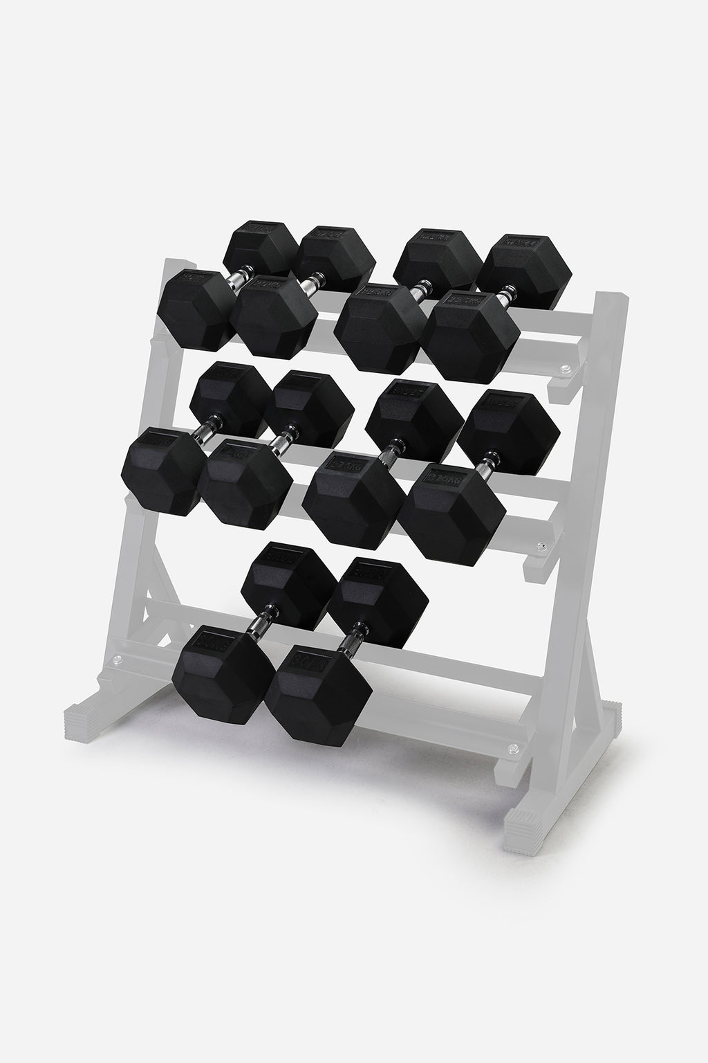 20kg-30kg Northern Rubber Hex Dumbbell Set (2.5kg Increments)