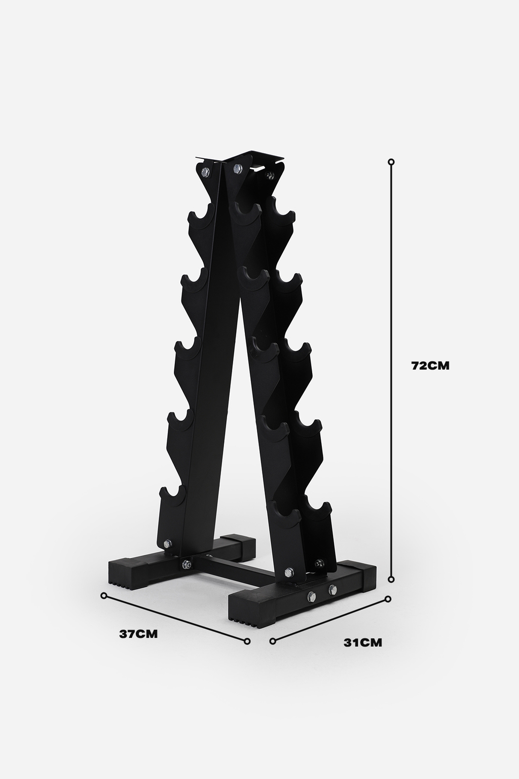 Neoprene Dumbbell Set 1-8kg & 5-Tier Rack