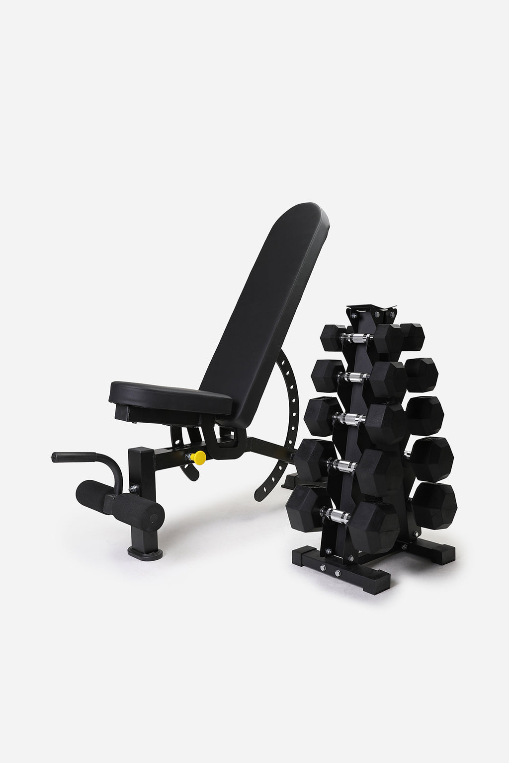 Hex Dumbbells Set, Adjustable Bench and Storage Rack Bundle – NORTHERN