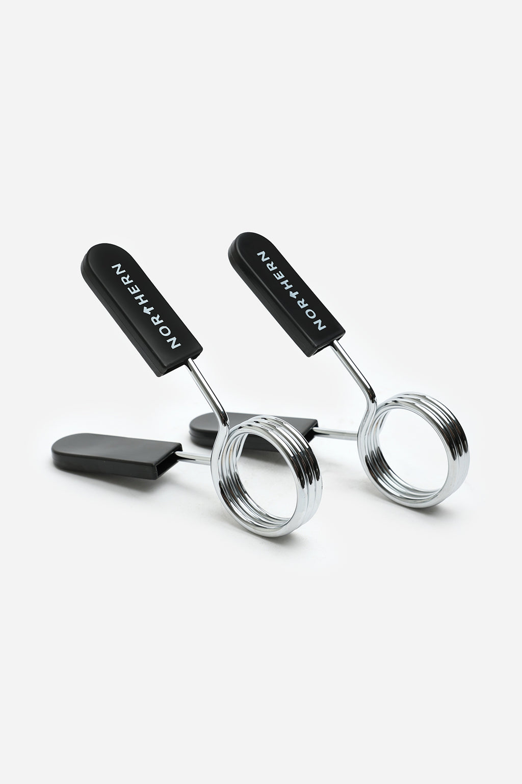 Northern Olympic Barbell Spring Collars with Black Handles (Pair)