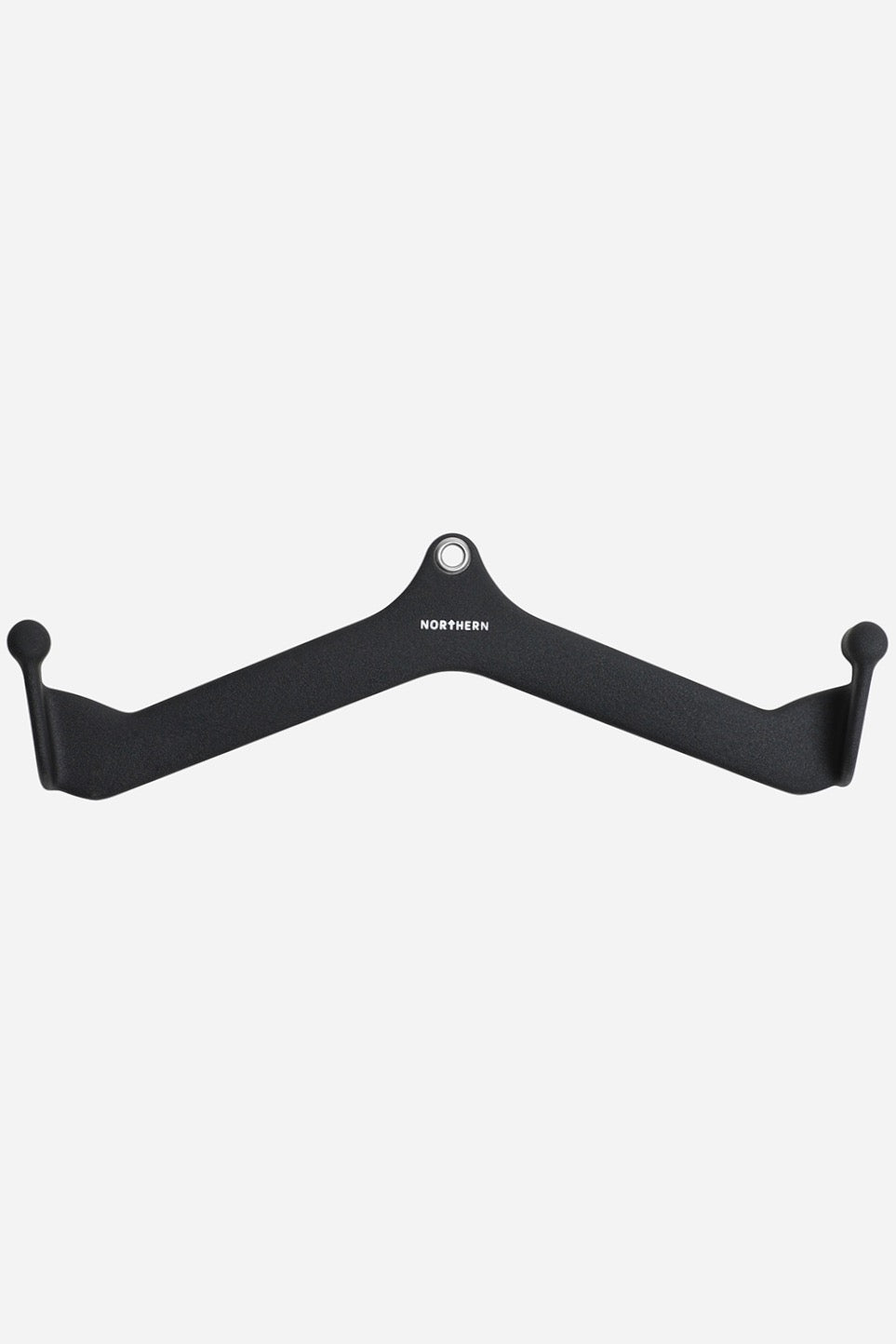 Wide grip angled lat pulldown bar for back training and cable machine exercises