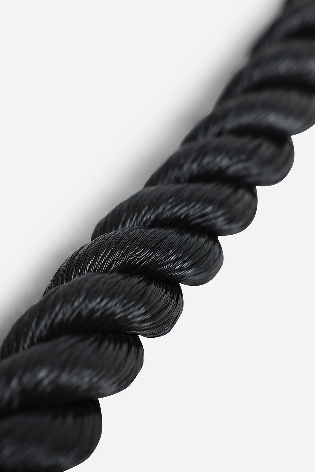 Detailed view of braided nylon rope