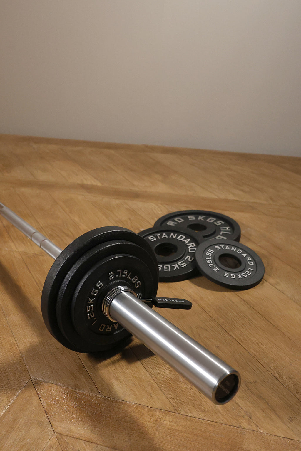 Northern 17.5kg cast iron Olympic weight plate set with 1.25kg, 2.5kg and 5kg plates