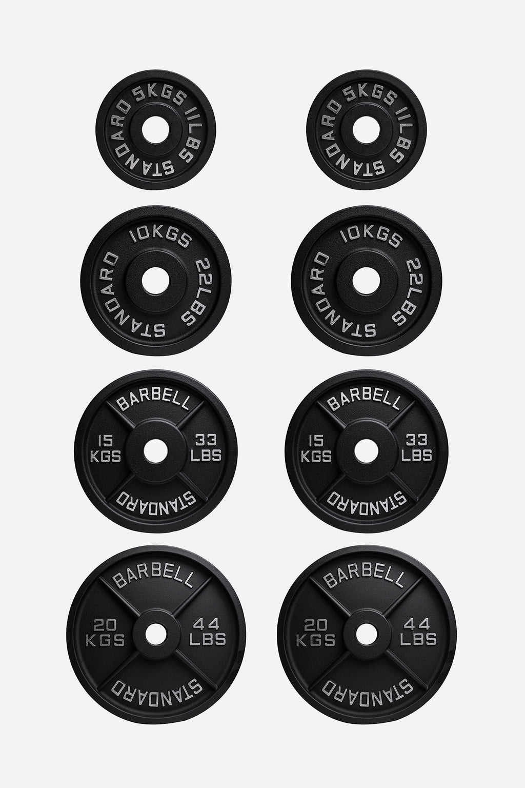 Premium Cast Iron Weight Plates 100KG Set for Weightlifting and Heavy Olympic Barbell Exercises