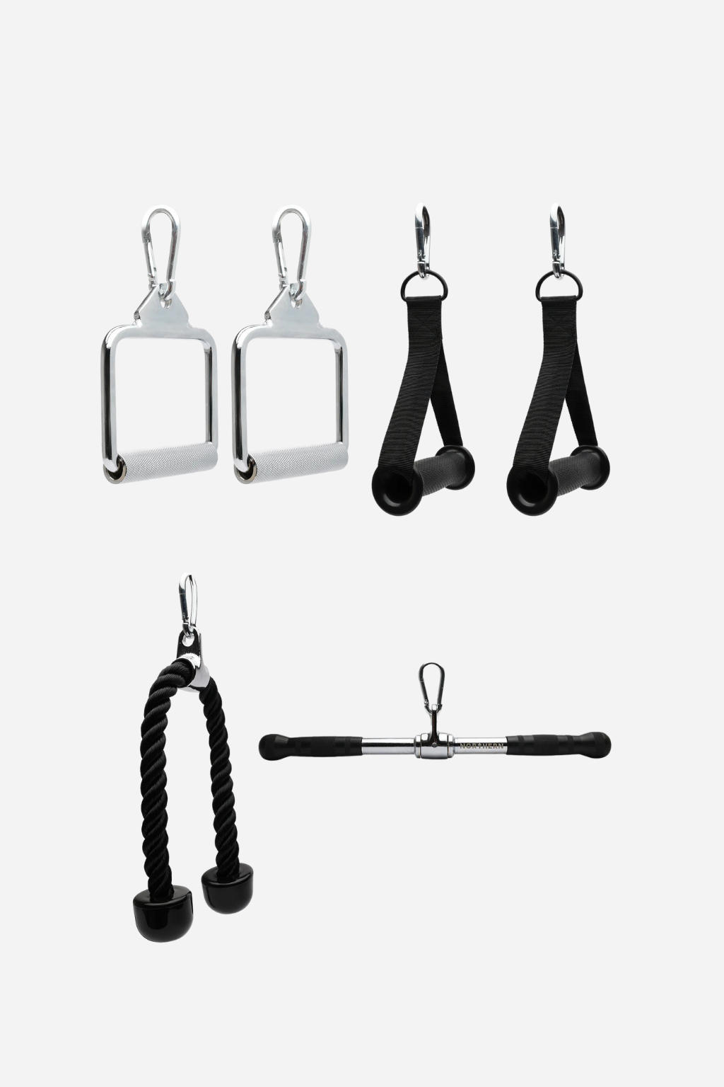 Cable Attachments Package – Handles, Rope & Straight Bar