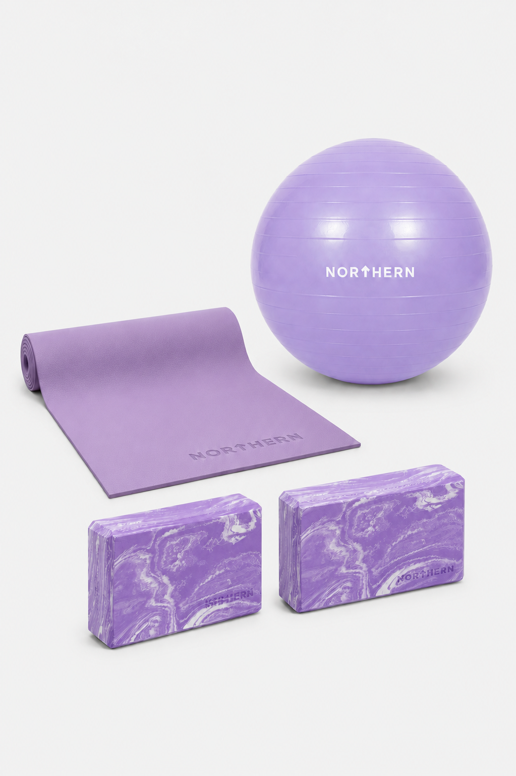 Complete Yoga Set - Soft Lavender