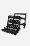 Hex Dumbbell Set 2.5-30kg with 2 x 3-Tier Racks