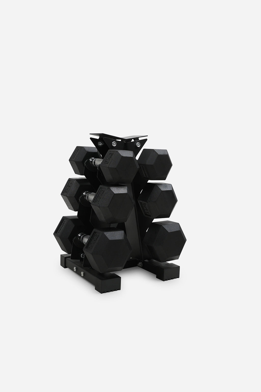 Northern Hex Dumbbell Set 5-10kg with 3-Tier A-Frame Rack