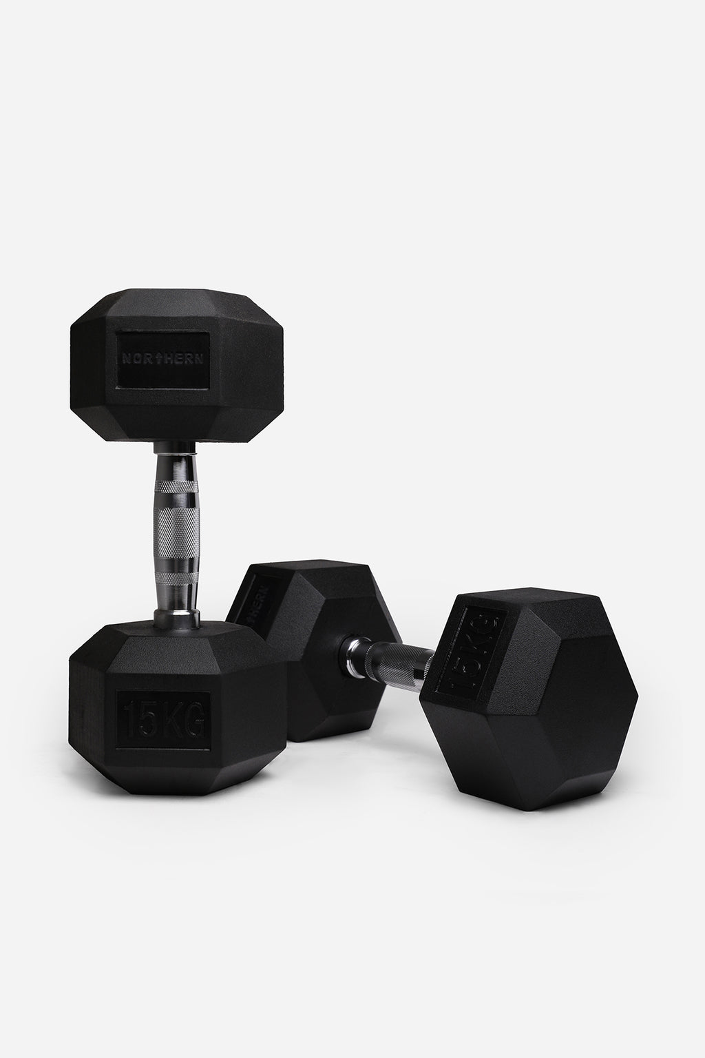 Northern 15KG Rubber Hex Dumbbells