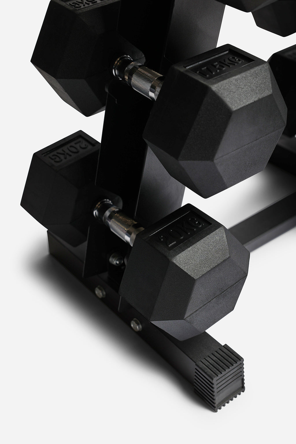Large Black Dumbbell Holder Rack A-Frame 5-Tier