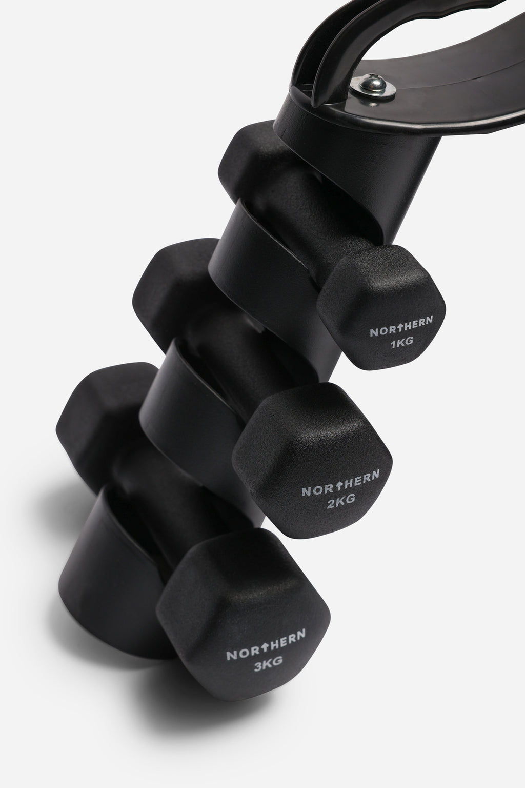 Northern Neoprene Dumbbell Rack With Dumbbells