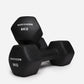 Neoprene Dumbbells Neoprene Coated Dumbbells Weight Training Dumbbells Home Gym Equipment Fitness Dumbbells Non-Slip Dumbbells Exercise Weights Comfort Grip Dumbbells Black 16