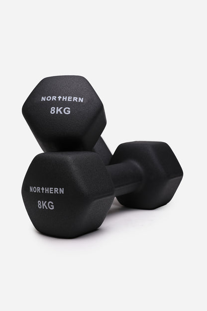 Neoprene Dumbbells Neoprene Coated Dumbbells Weight Training Dumbbells Home Gym Equipment Fitness Dumbbells Non-Slip Dumbbells Exercise Weights Comfort Grip Dumbbells Black 17