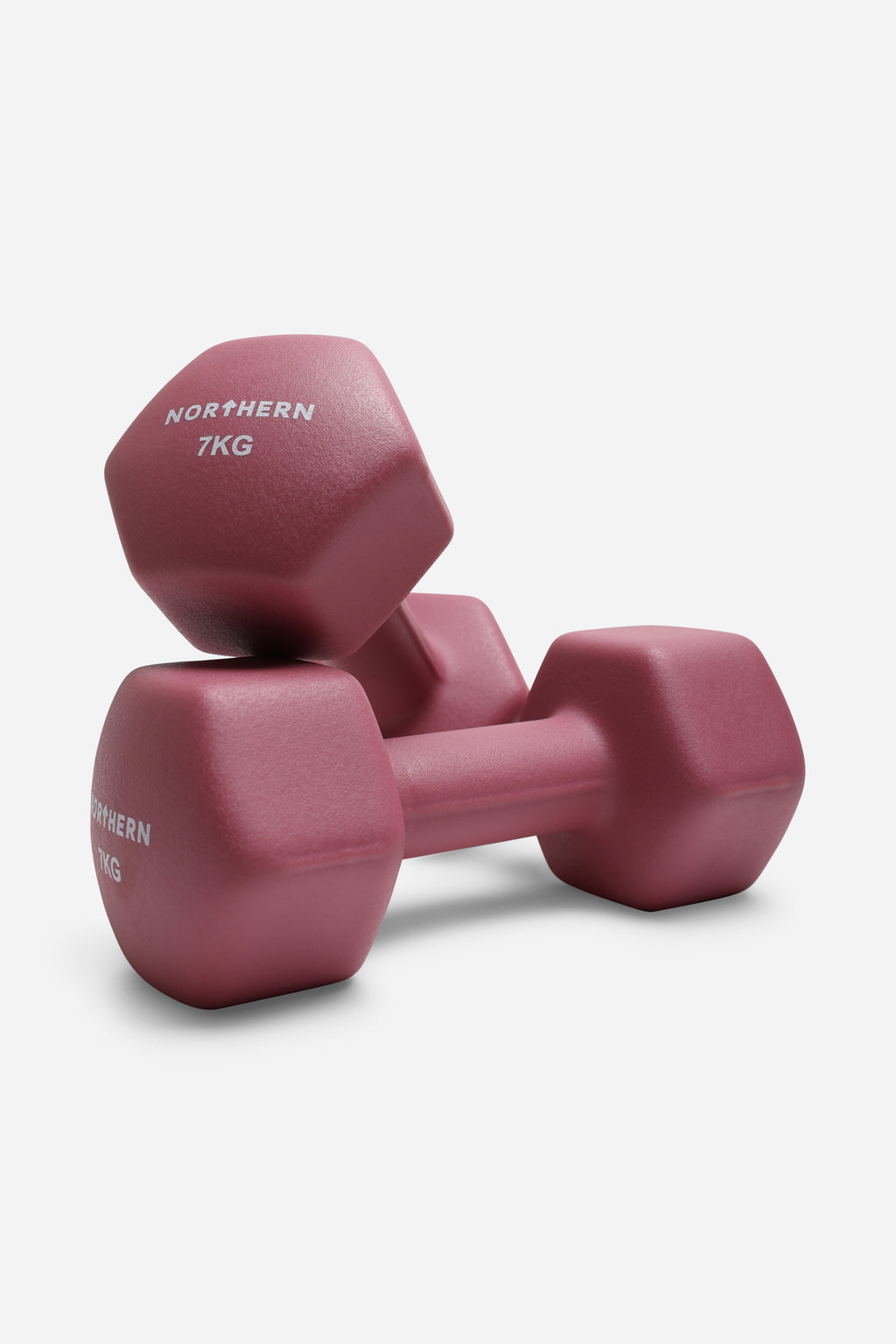 Northern Dusk Pink Neoprene Hex Dumbbells Pair - 7kg x 2 (14kg)