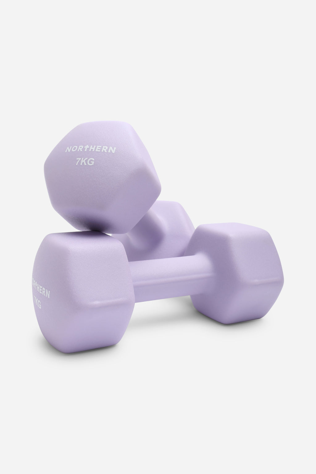 Northern Soft Lavender Neoprene Hex Dumbbells Pair - 7kg x 2 (14kg)