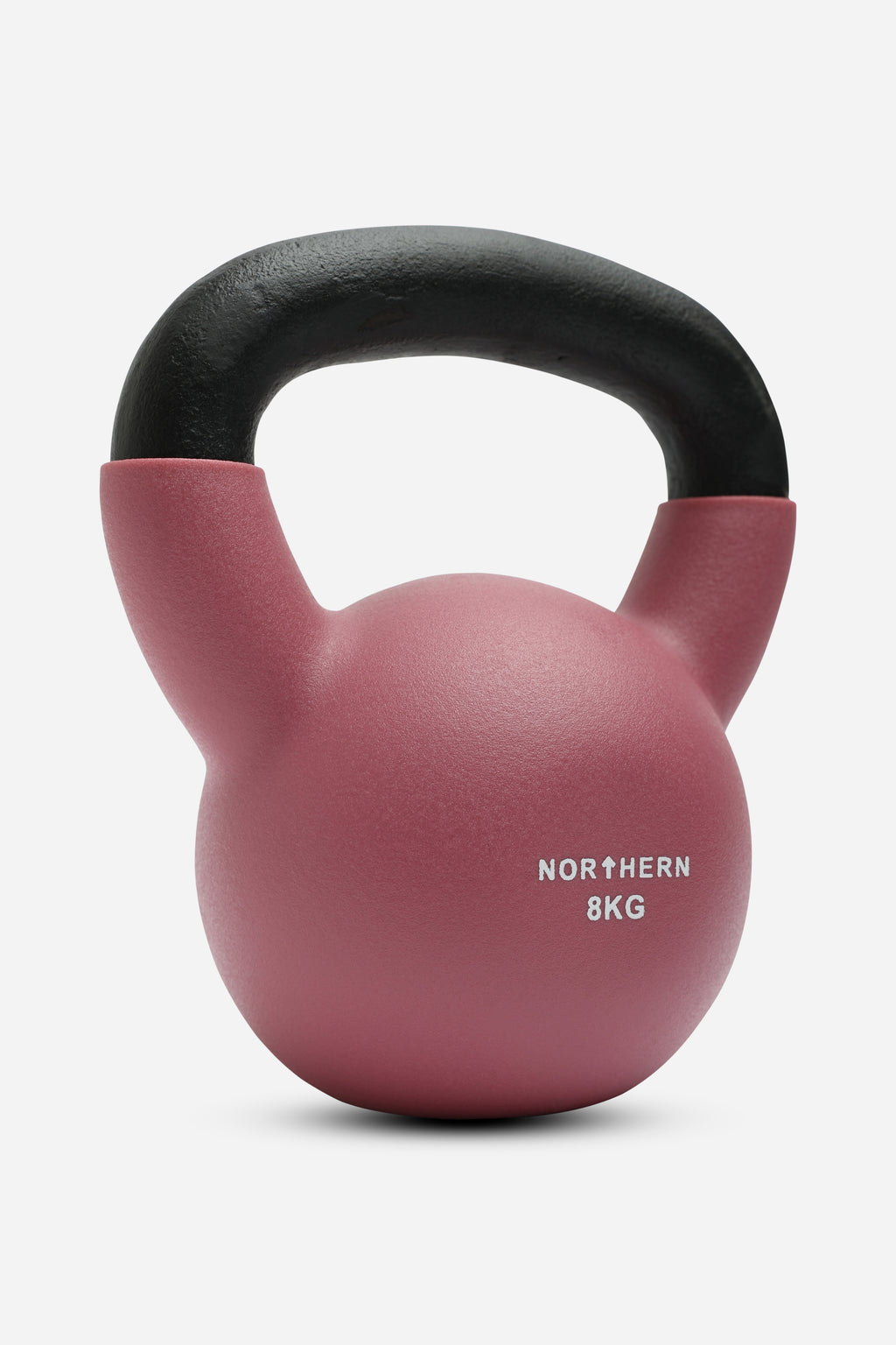 Northern Dusk Pink Neoprene Coated Cast Iron Kettlebells - 8kg