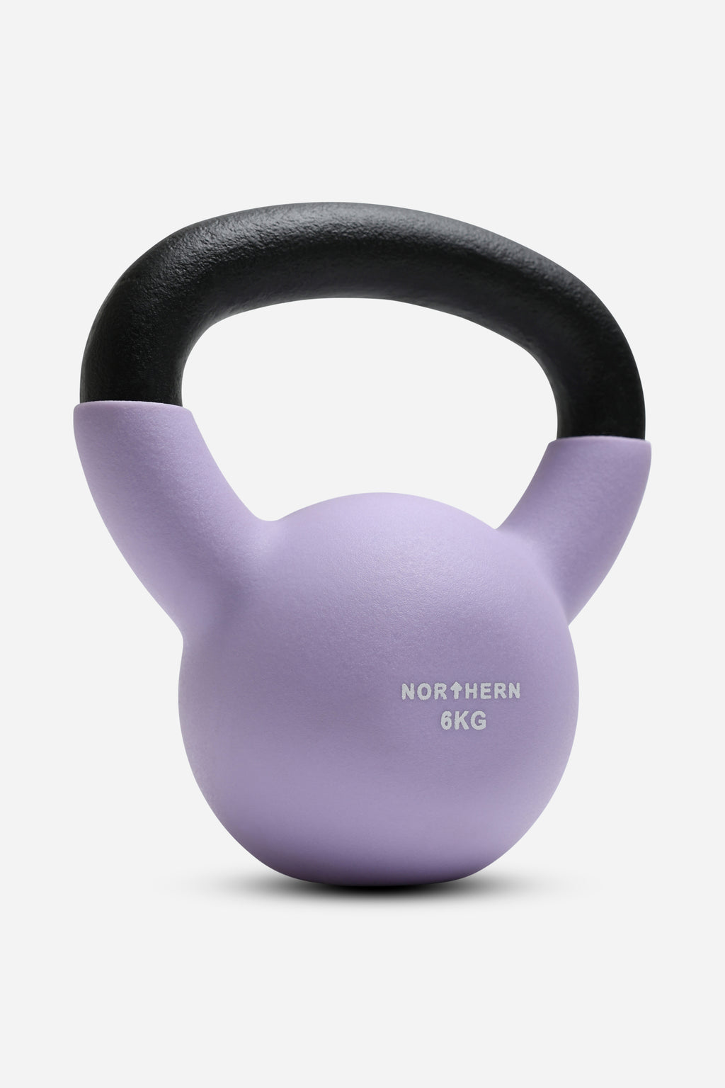 Northern Soft Lavender Neoprene Coated Cast Iron Kettlebells - 6kg
