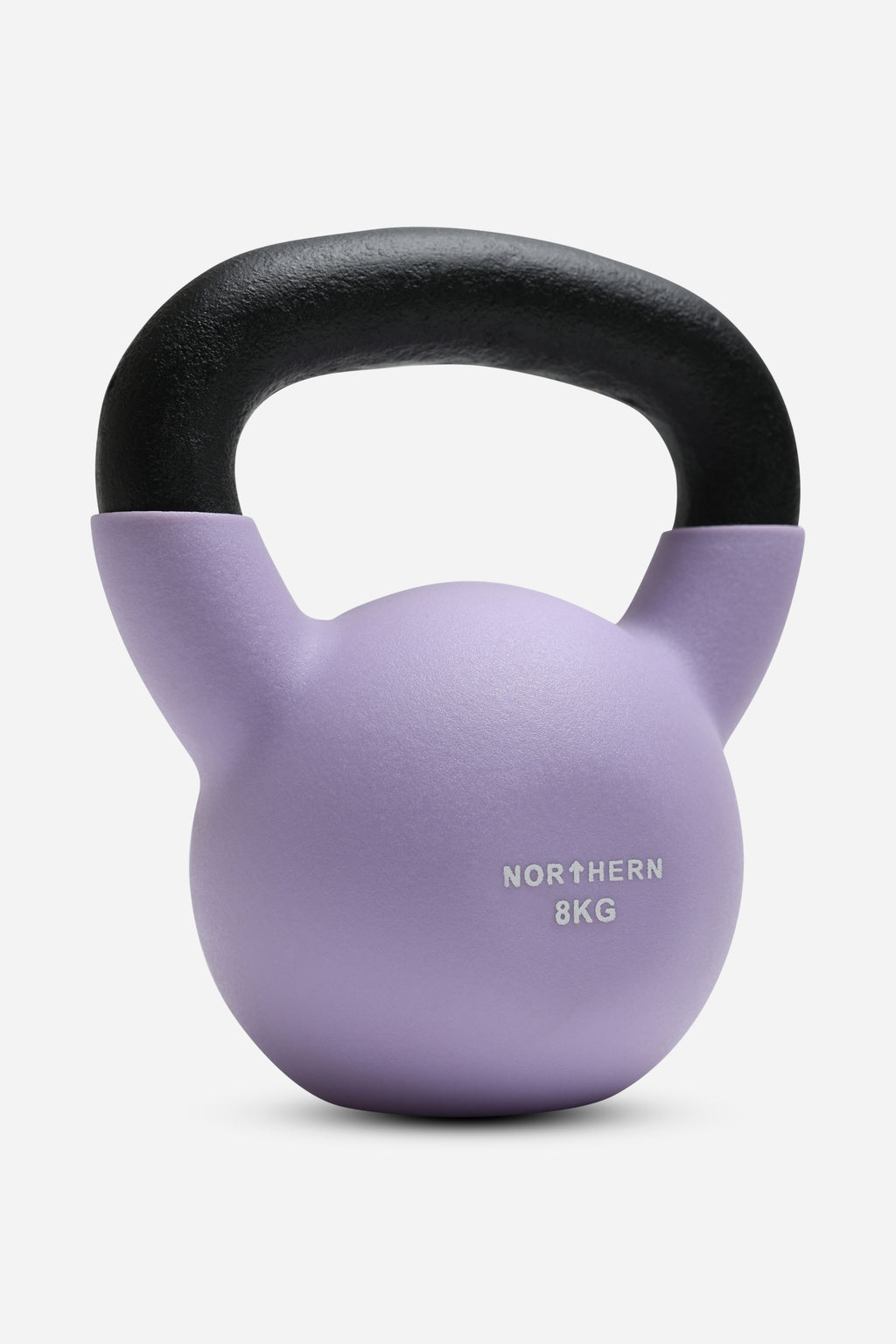 Northern Soft Lavender Neoprene Coated Cast Iron Kettlebells - 8kg