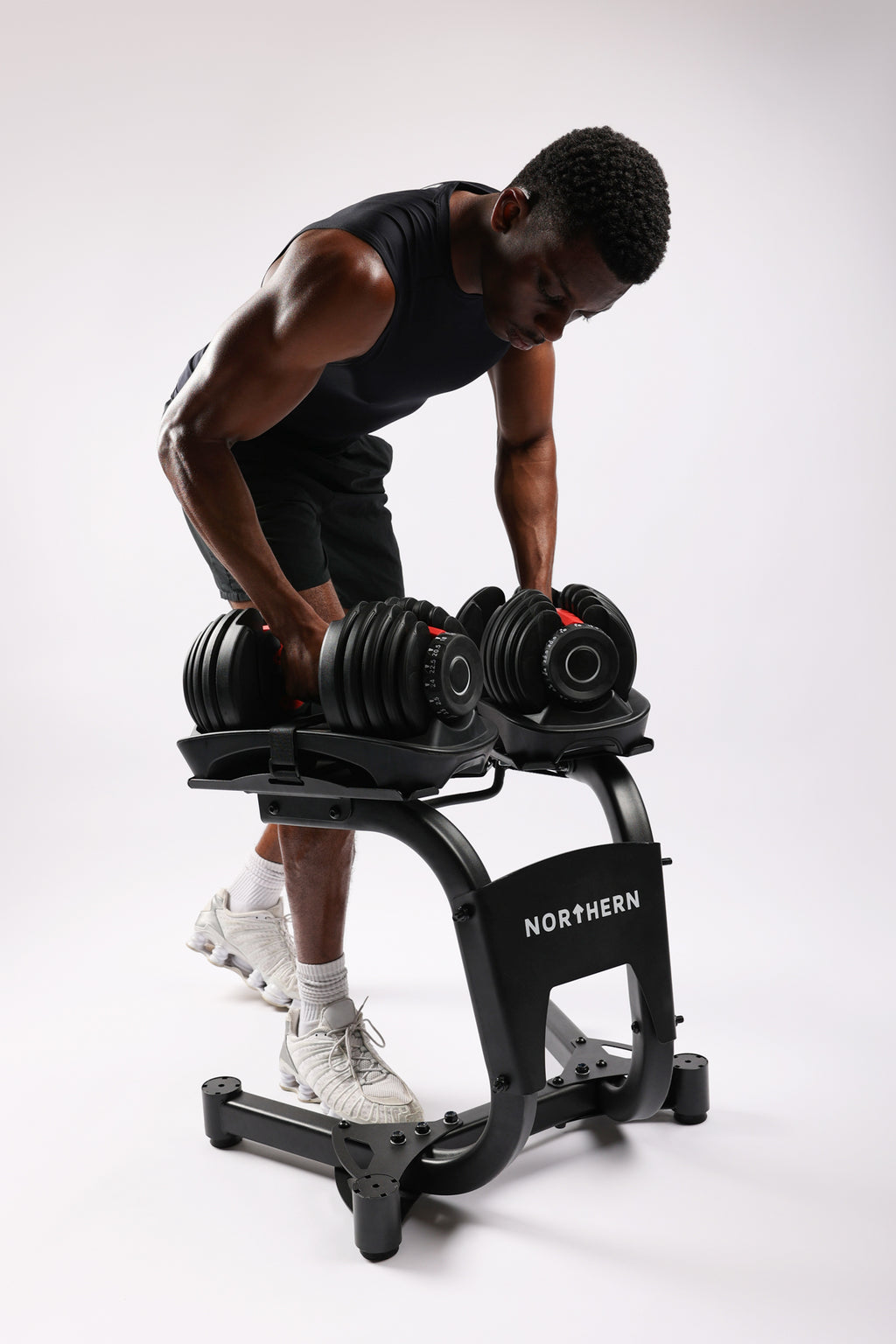 Northern 24KG Adjustable Dumbbells Pair with Stand Rack Package