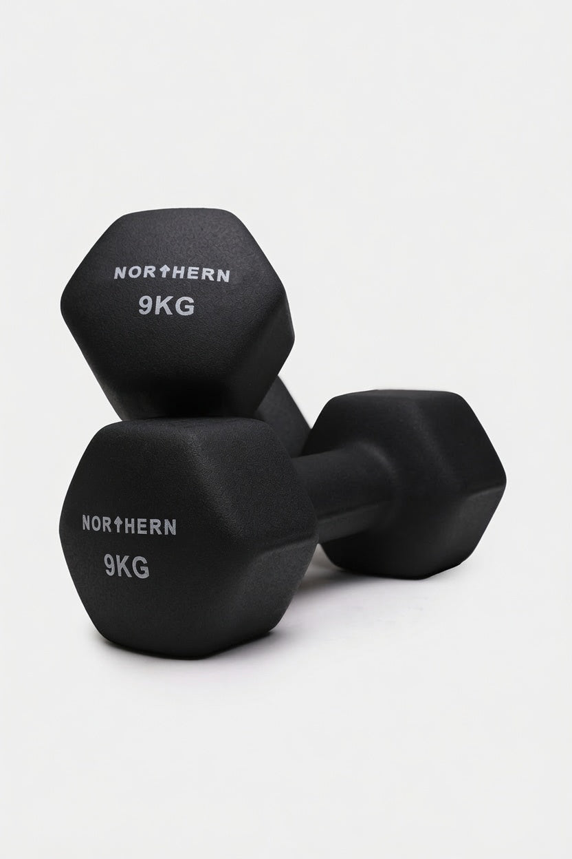 Northern 9KG Neoprene Hex Dumbbells