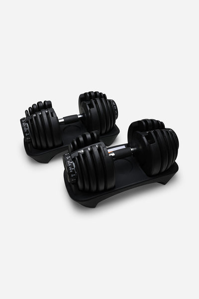 Adjustable Dumbbells Set 24kg Pair | Stealth Edition Changeable