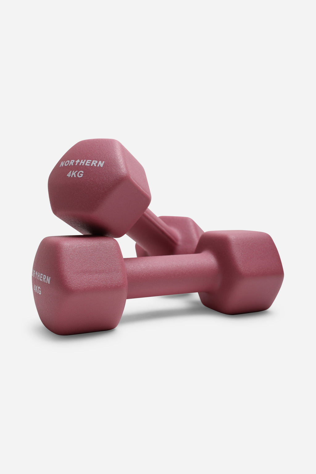 Northern Dusk Pink Neoprene Hex Dumbbells Pair - 4kg x 2 (8kg)