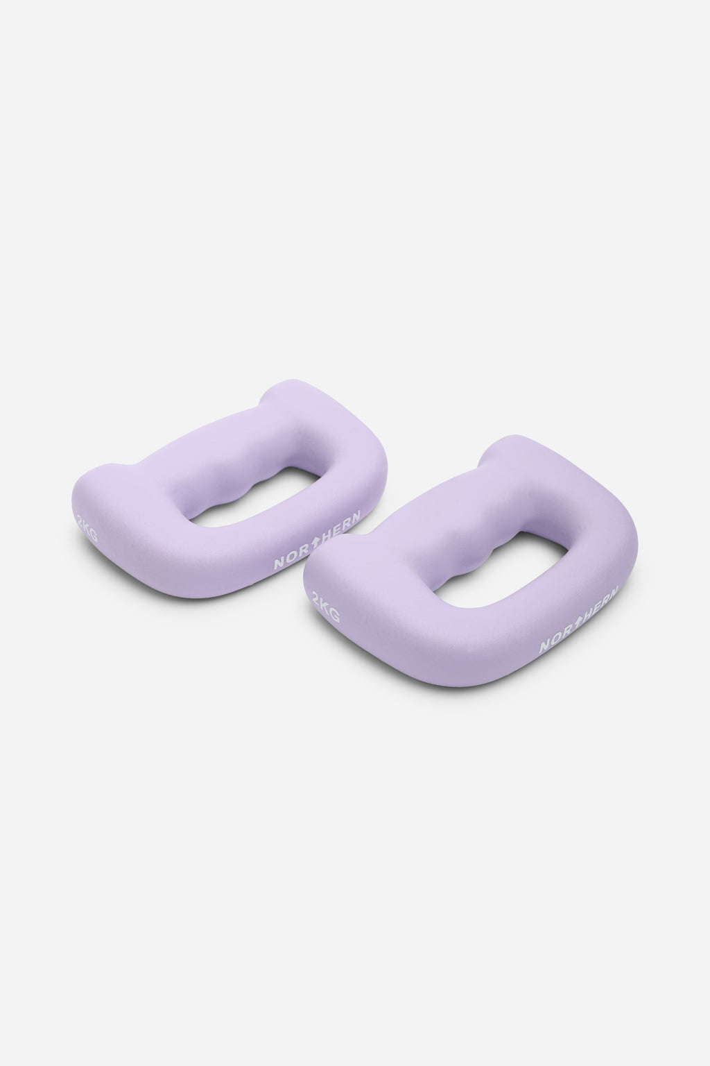 Northern Hand D Grip Dumbbells 2KG Pair - Soft Lavender