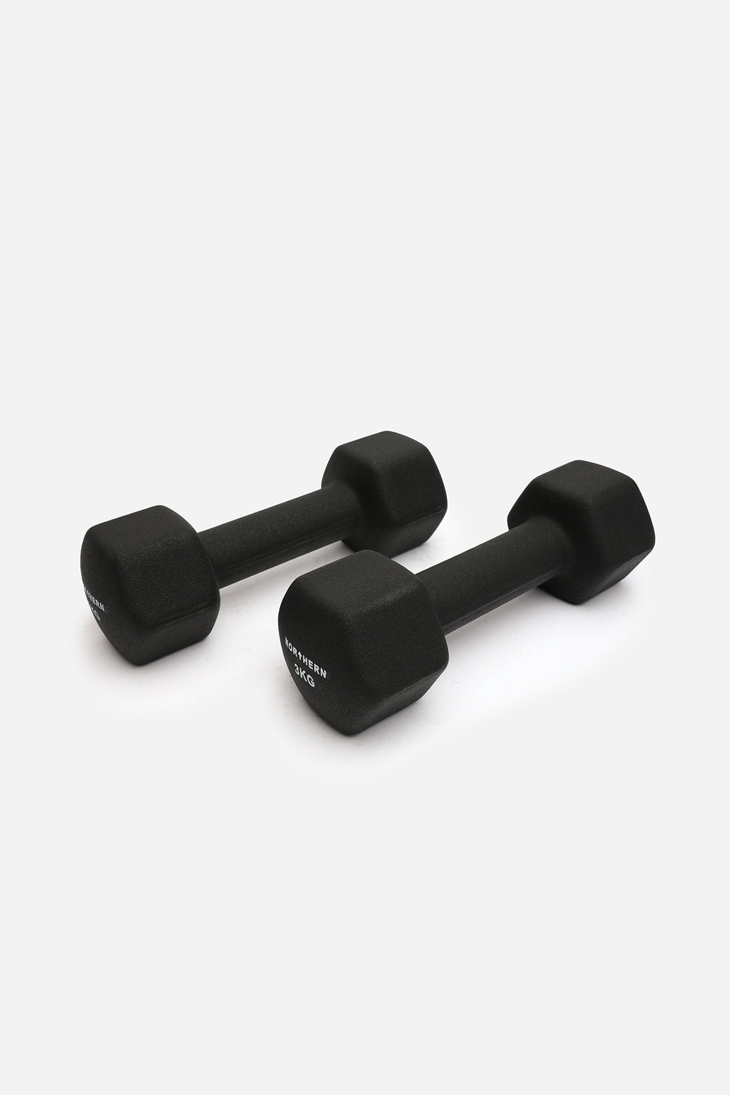 Northern Neoprene Rubber Hex Dumbbells Pair (3kg x 2)