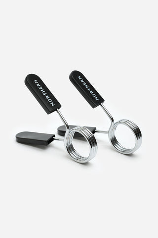 Northern Olympic Barbell Spring Collars with Black Handles (Pair ...