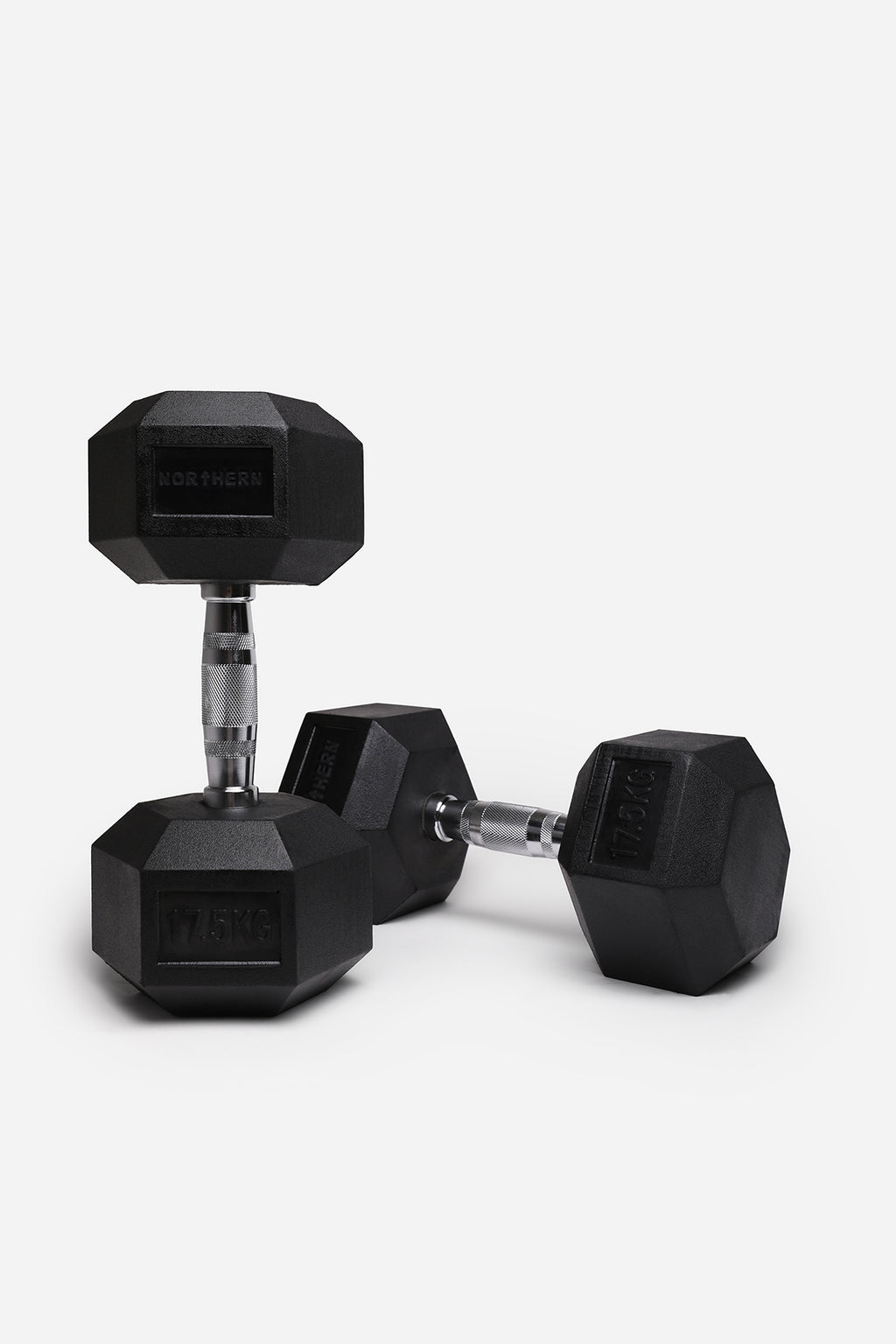 Northern Rubber Hex Dumbbells 17.5kg