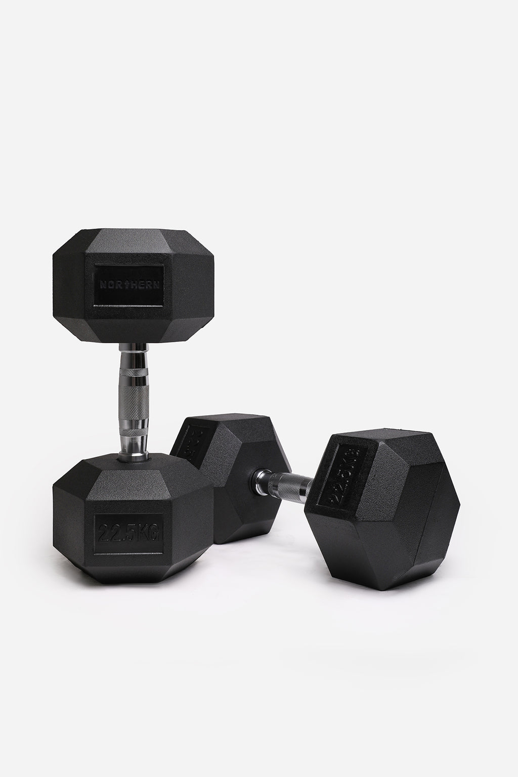 Northern Rubber Hex Dumbbells 22.5KG Pair