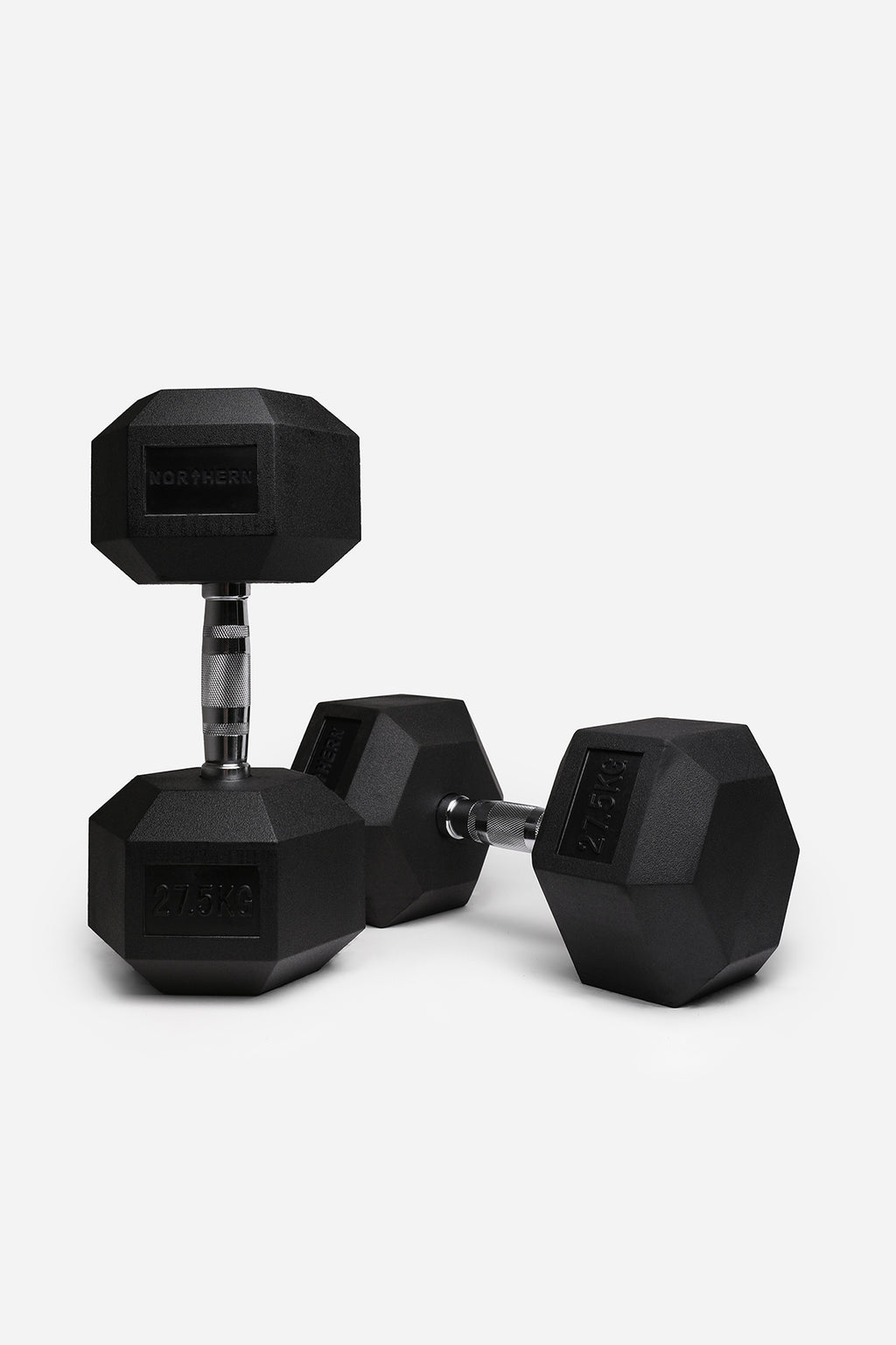Northern Rubber Hex Dumbbells 27.5kg