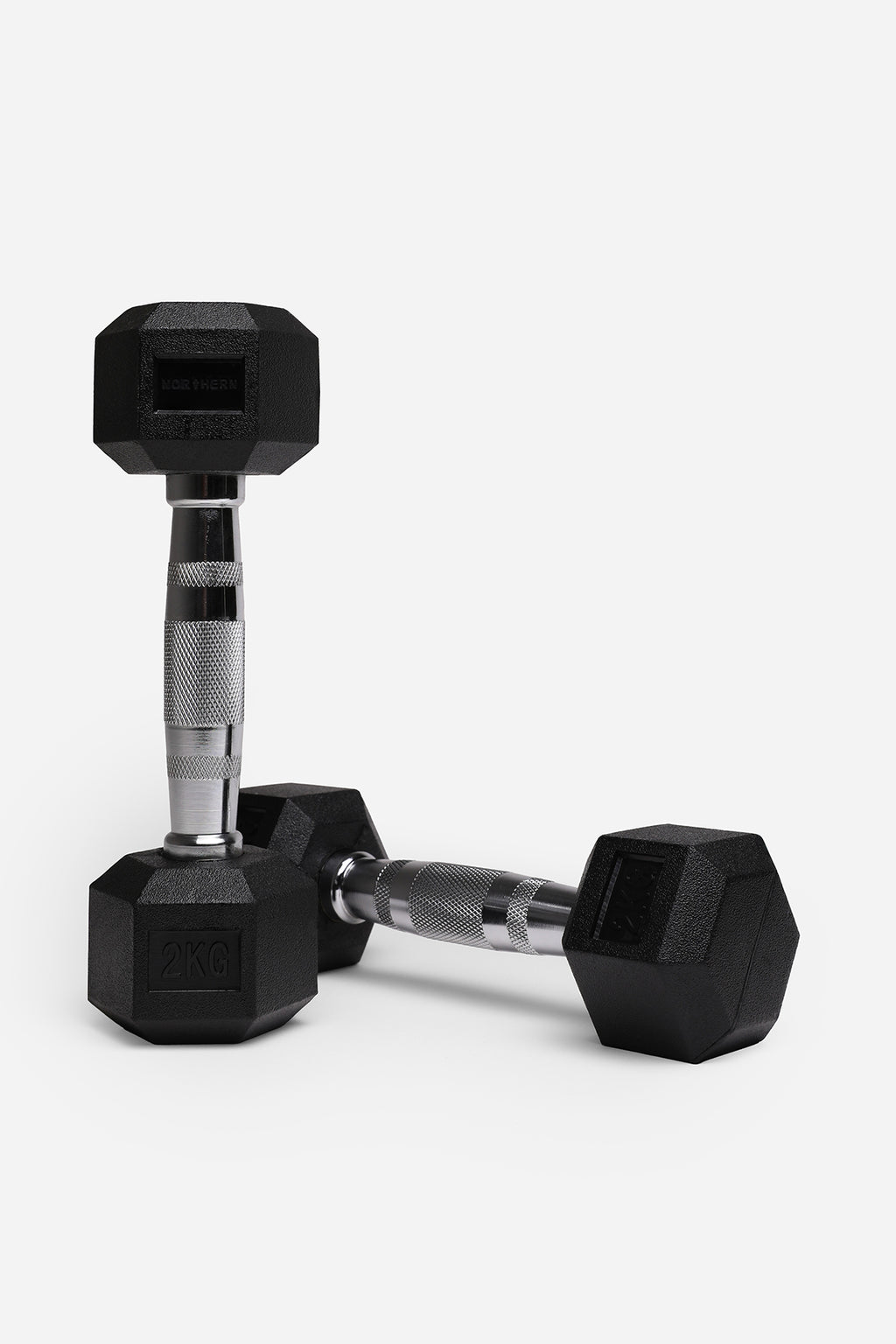 Northern Rubber Hex Dumbbells Pair 2KG