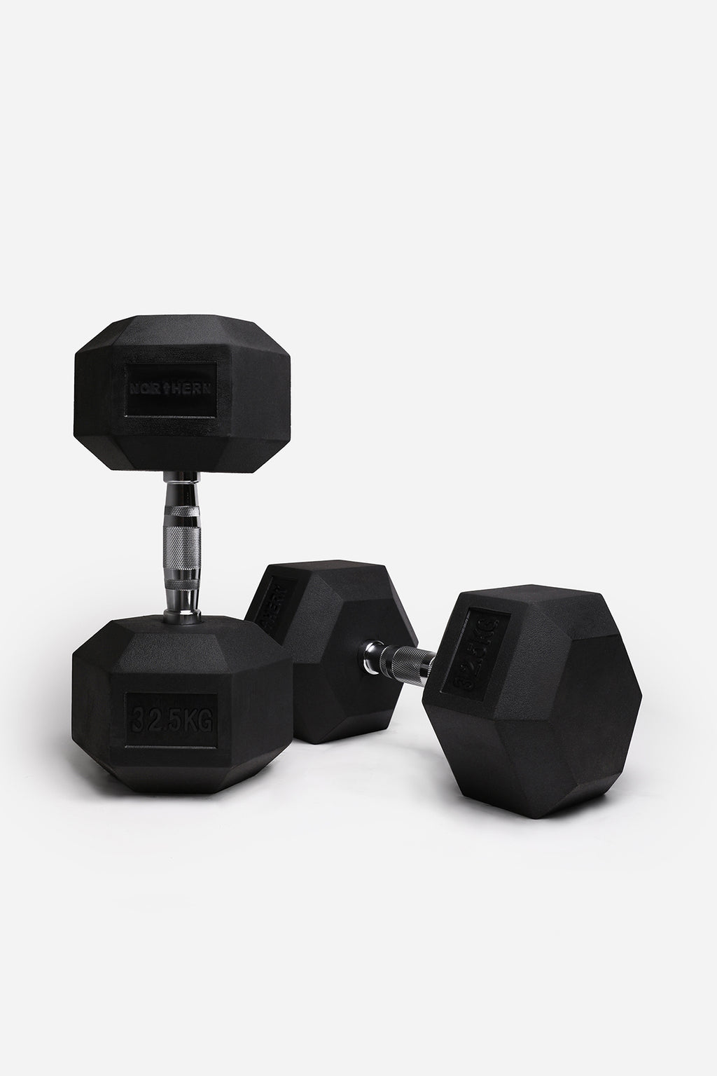 Northern Rubber Hex Dumbbells Pair 32.5kg