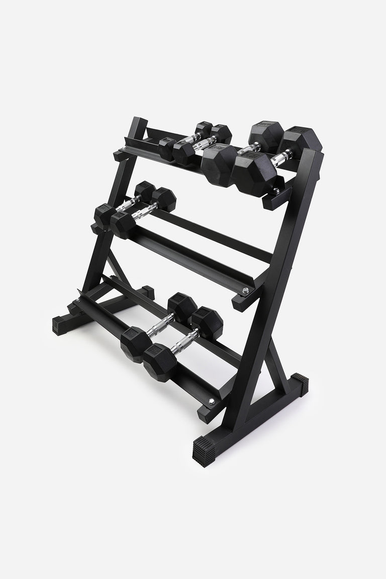 Heavy Duty 3-Tier Dumbbell Rack / Hex Dumbbells Up to 400KG – NORTHERN