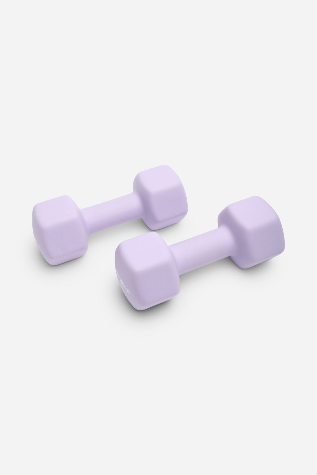 Pair of Northern Soft Lavender 9KG Neoprene Coated Hex Dumbbells
