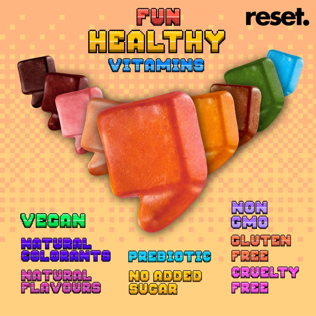 RESET Hair & Nails Vitamins Gummies Cherry Flavour 🍒