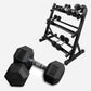 2.5-20KG Hex Dumbbell Set + Three Tier Dumbbell Rack