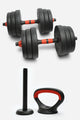 20kg x 2 (40kg) + Kettlebell Handle & Base