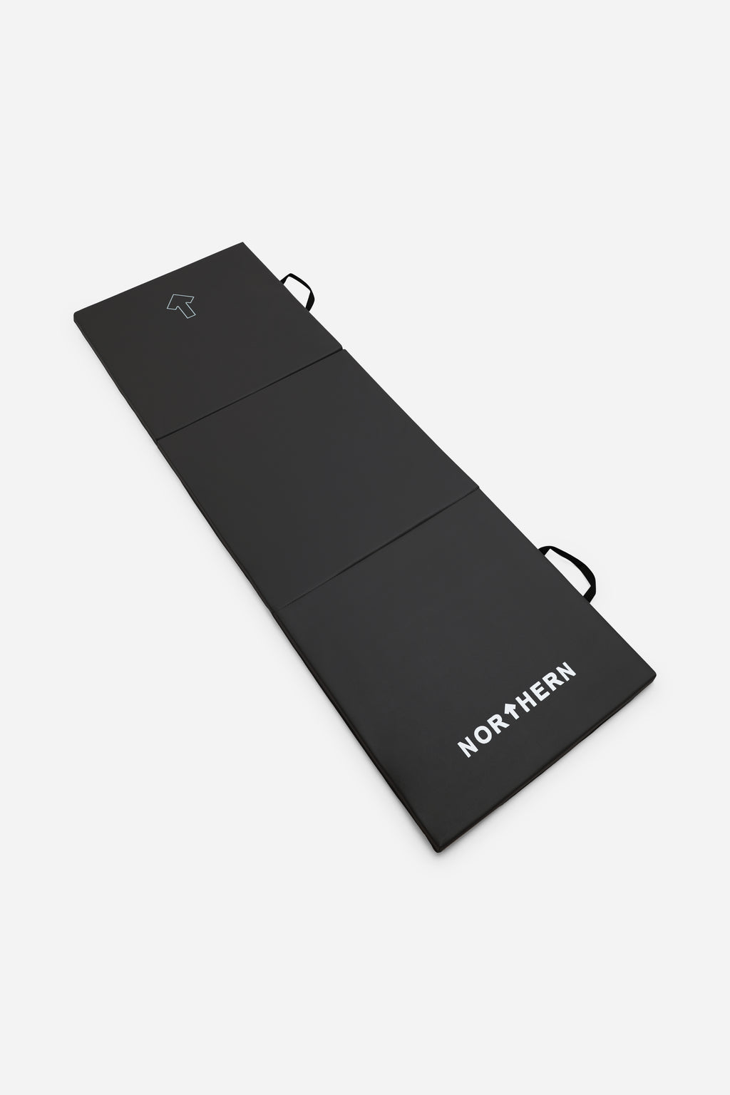 Northern Yoga Mat Tri-Folding Exercise Fitness Pilates Workout Non Slip 3 Panel Mat - Black