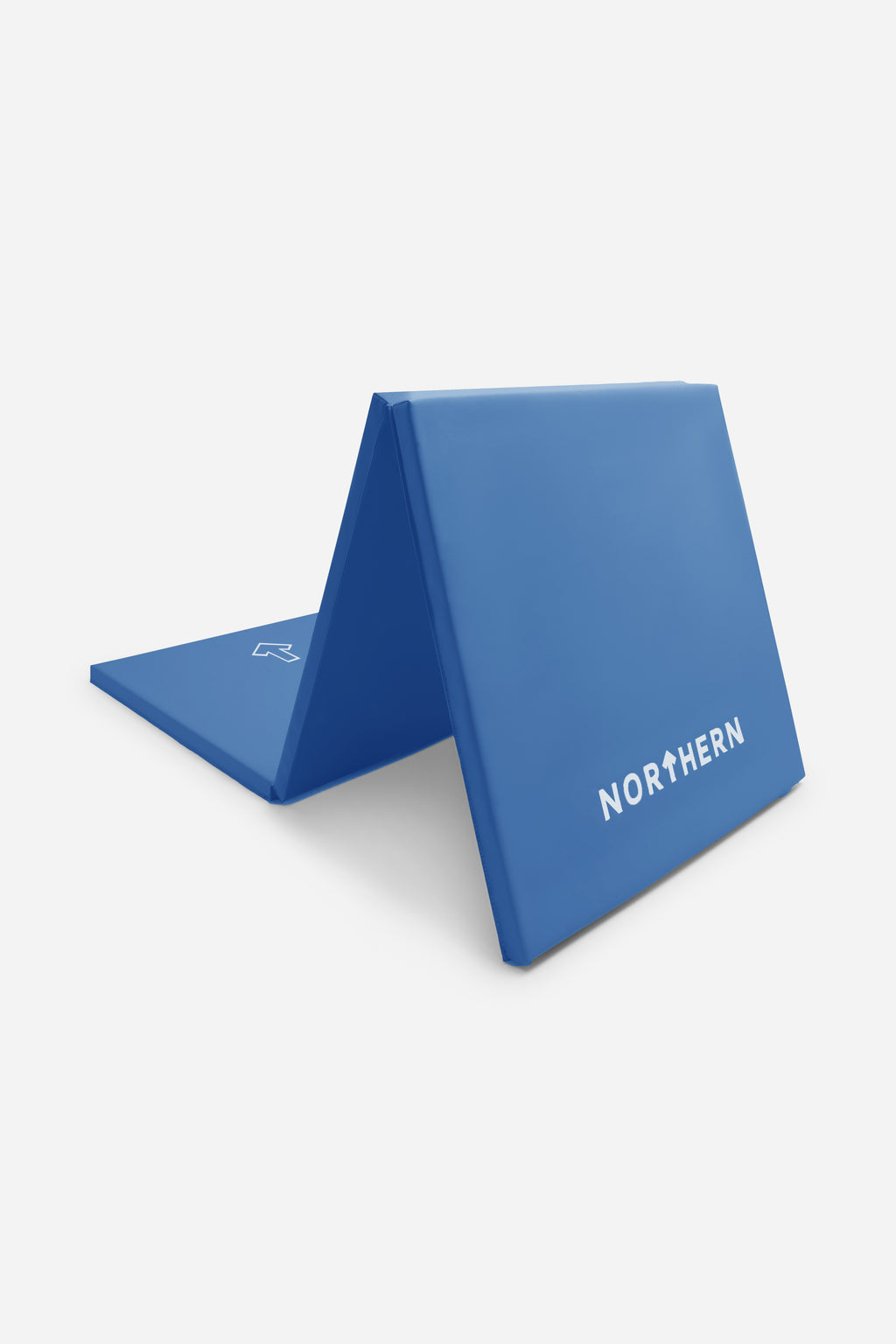 Northern Yoga Mat Tri-Folding Exercise Fitness Pilates Workout Non Slip 3 Panel Mat - Blue