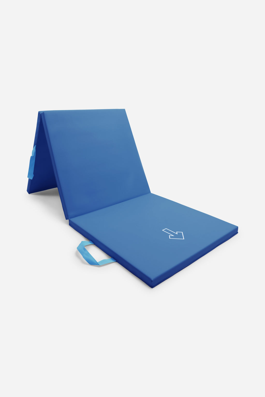 Northern Yoga Mat Tri-Folding Exercise Fitness Pilates Workout Non Slip 3 Panel Mat - Blue