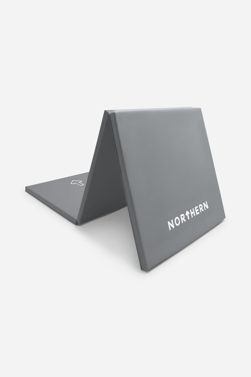Northern Yoga Mat Tri-Folding Exercise Fitness Pilates Workout Non Slip 3 Panel Mat - Grey