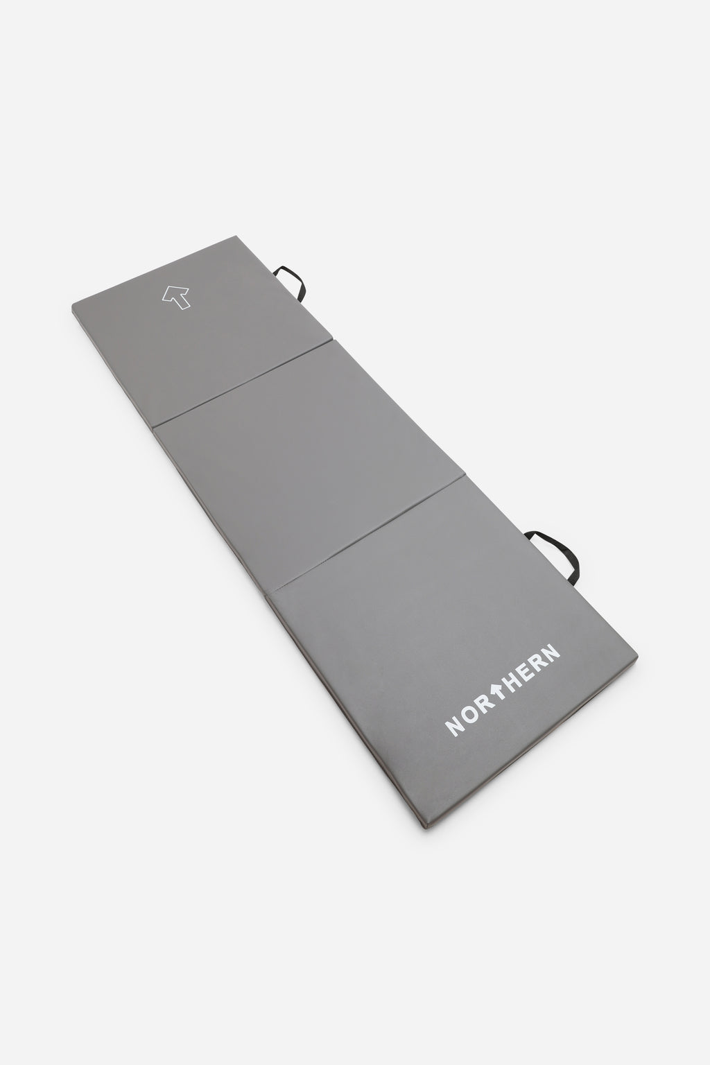 Northern Yoga Mat Tri-Folding Exercise Fitness Pilates Workout Non Slip 3 Panel Mat - Grey