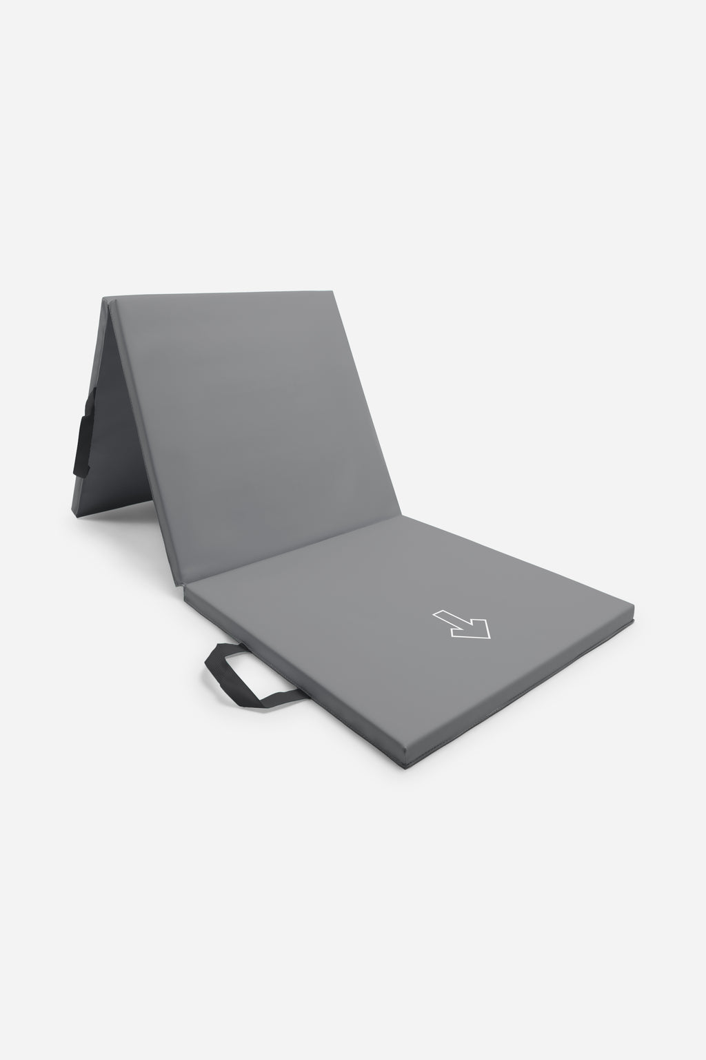 Northern Yoga Mat Tri-Folding Exercise Fitness Pilates Workout Non Slip 3 Panel Mat - Grey