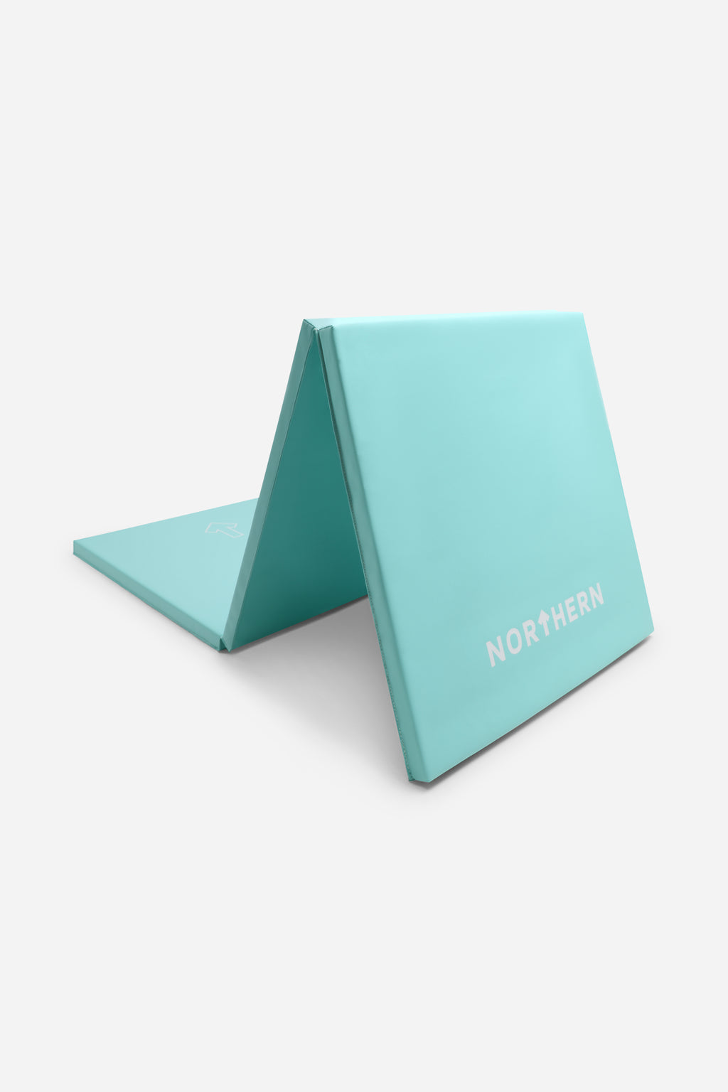 Northern Yoga Mat Tri-Folding Exercise Fitness Pilates Workout Non Slip 3 Panel Mat - Light Blue