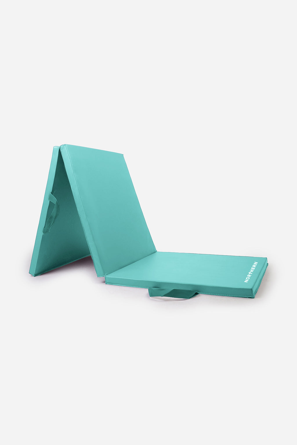 Northern Yoga Mat Tri-Folding Exercise Fitness Pilates Workout Non Slip 3 Panel Mat - Light Blue